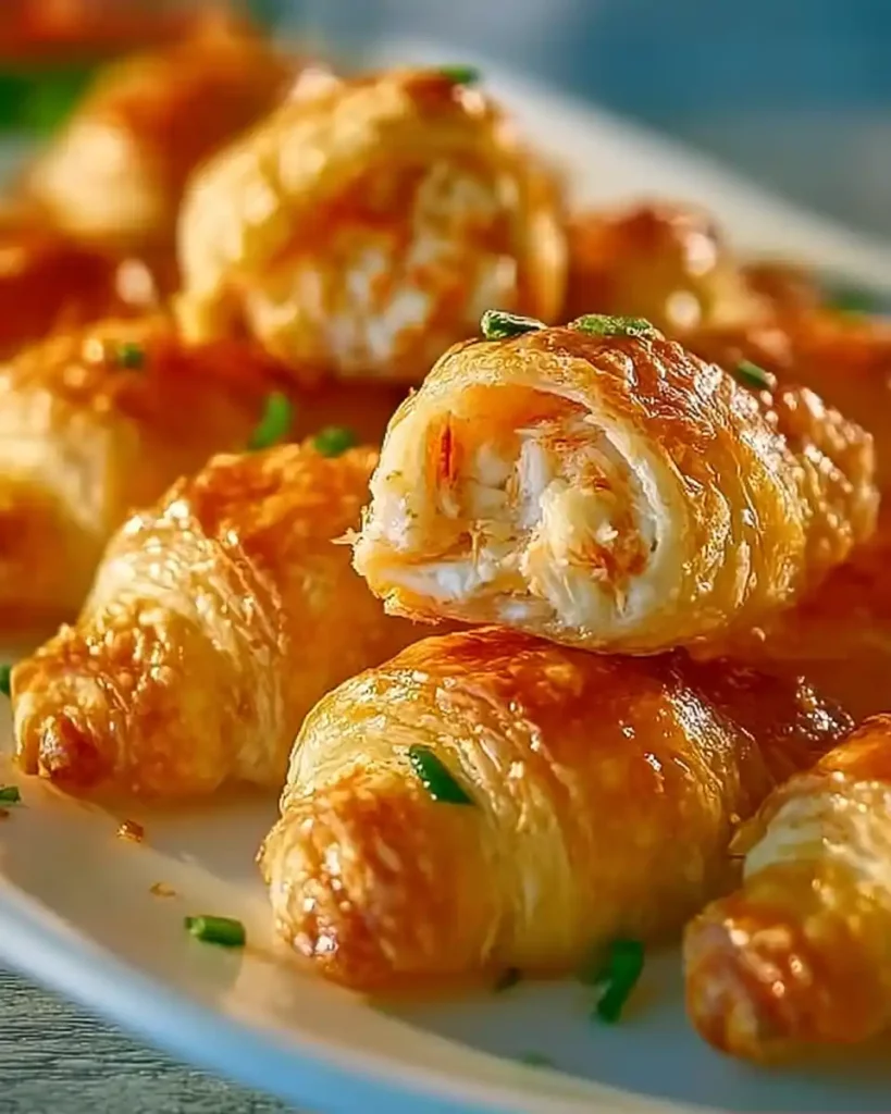 Appetizer Recipes: The Best Party Snacks and Finger Foods for Every Occasion 31 Delicious Crab Crescent Bites served on a platter