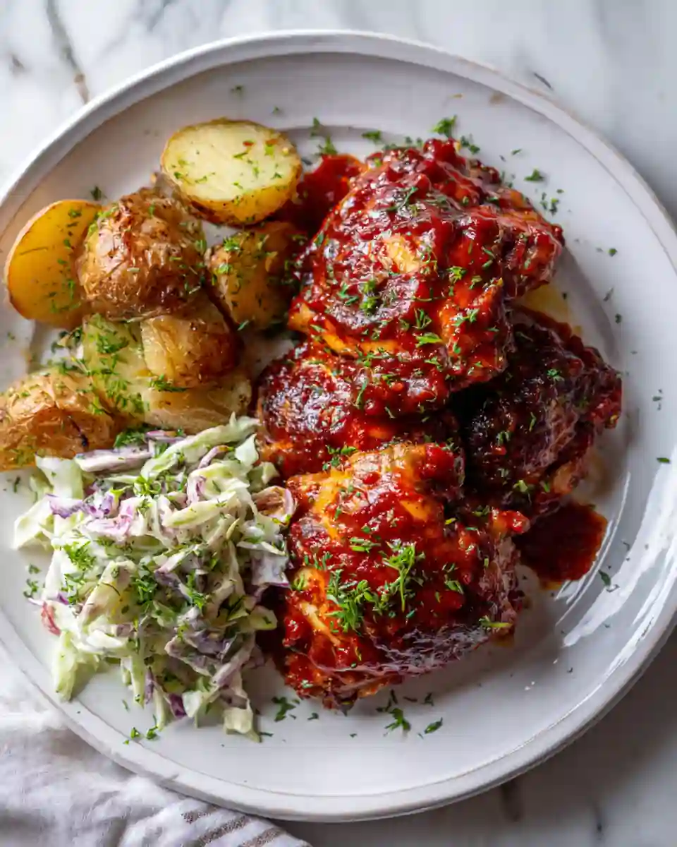 Crockpot BBQ chicken thighs recipe