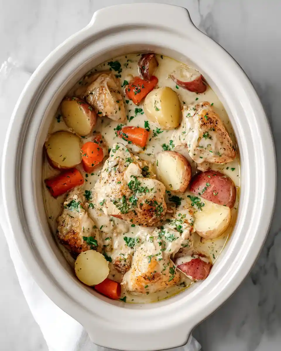 Creamy Ranch Chicken in the Slow Cooker