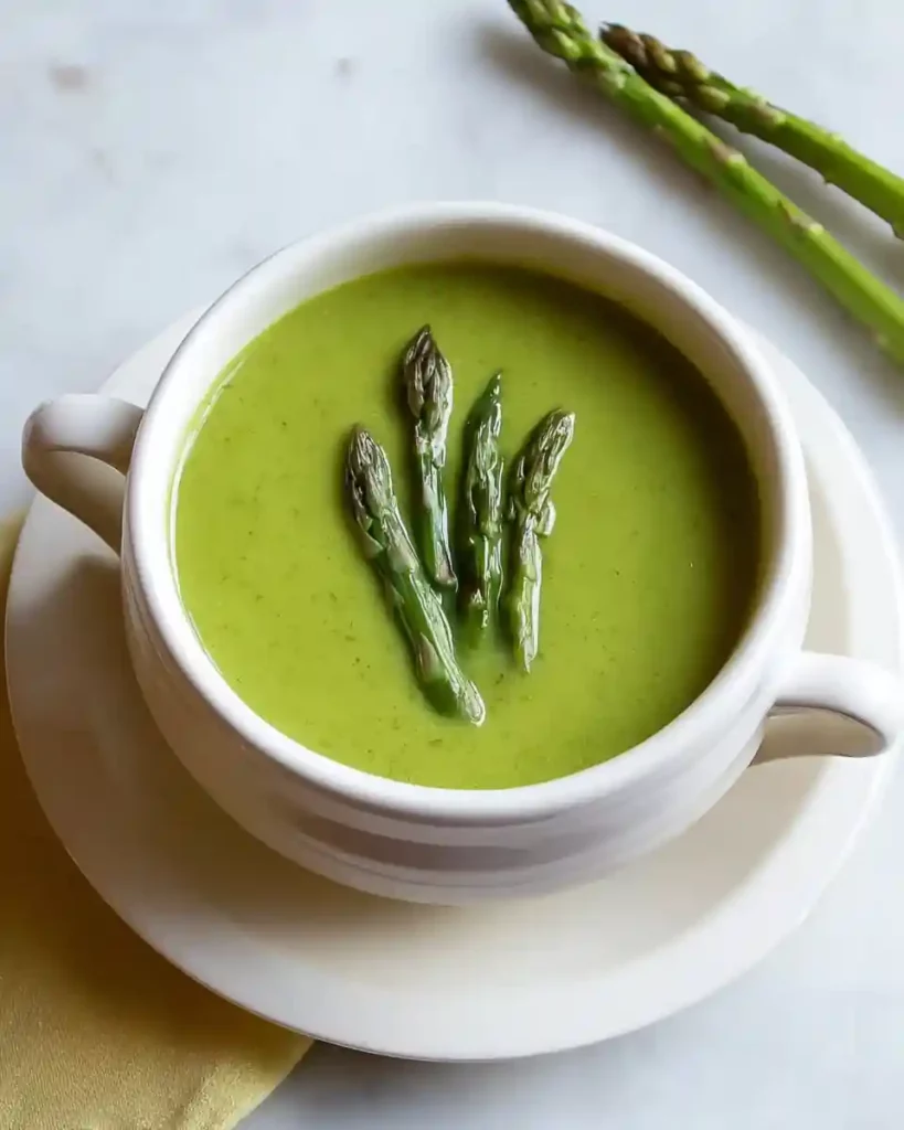 Healthy Soup Recipes : Nourishing, Cozy & Full of Flavor 4 This creamy asparagus and spinach soup