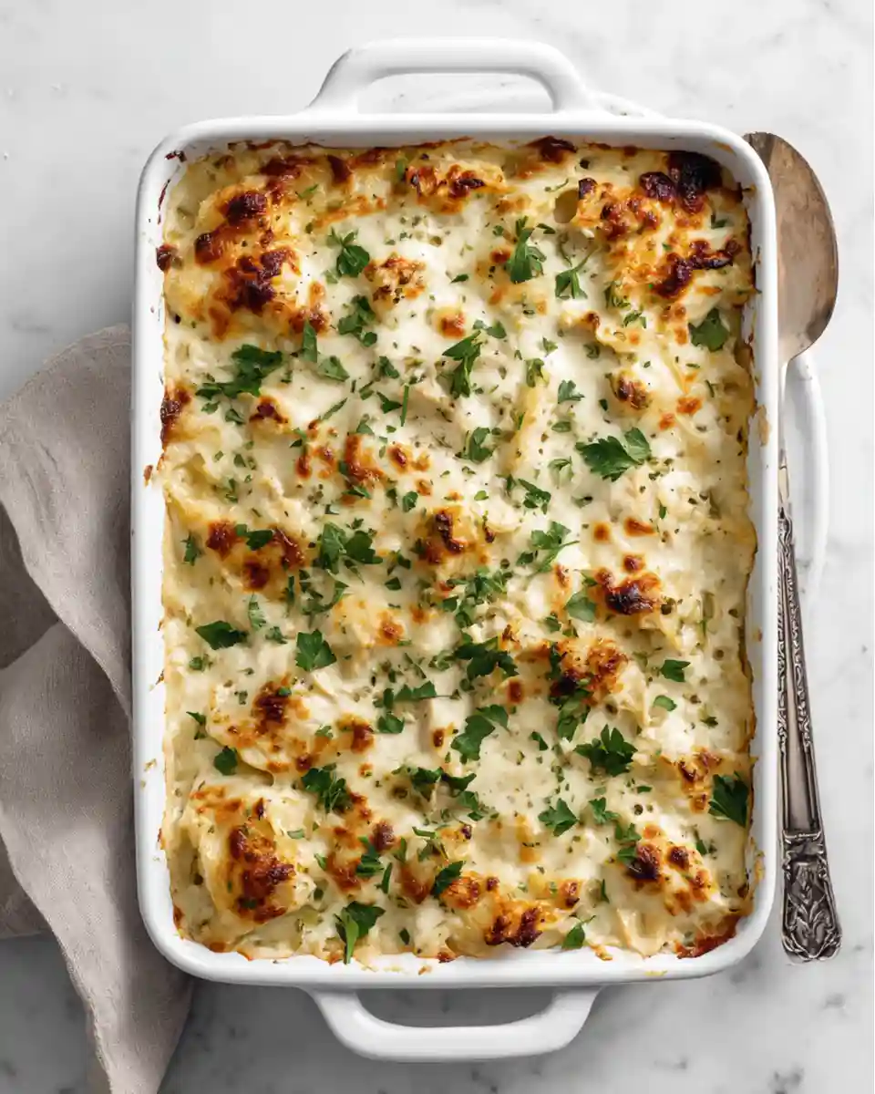 15 Chicken Pasta Recipes for Easy Family Dinners 10 chicken alfredo bake 960x1200 1