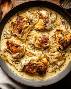 Creamy Caramelized Onion Chicken Recipe 5 creamy chicken thighs 960x1200 1