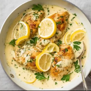 Creamy Lemon Chicken Recipe | Easy One-Pan Dinner 3 creamy lemon chicken square optimized