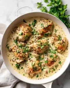 Creamy Peppercorn Chicken (Chicken au Poivre) – Easy Skillet Recipe 4 creamy peppercorn chicken portrait