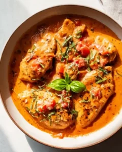 Creamy Tomato Chicken in 30 Minutes 7 creamy tomato basil chicken 960x1200 compressed
