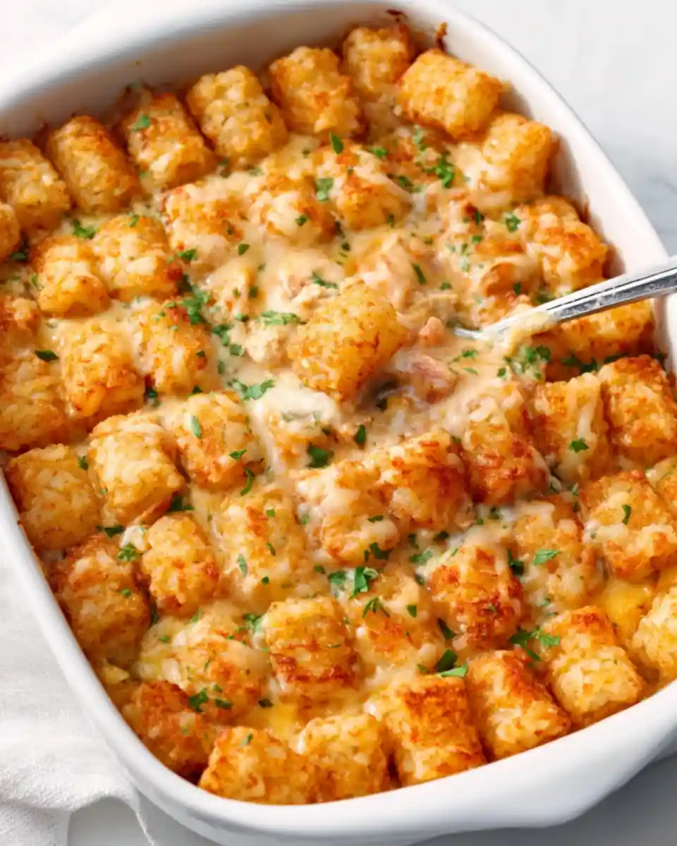 25 Baked Chicken Recipes for Easy Family Meals 21 cheesy tater tot casserole pinterest