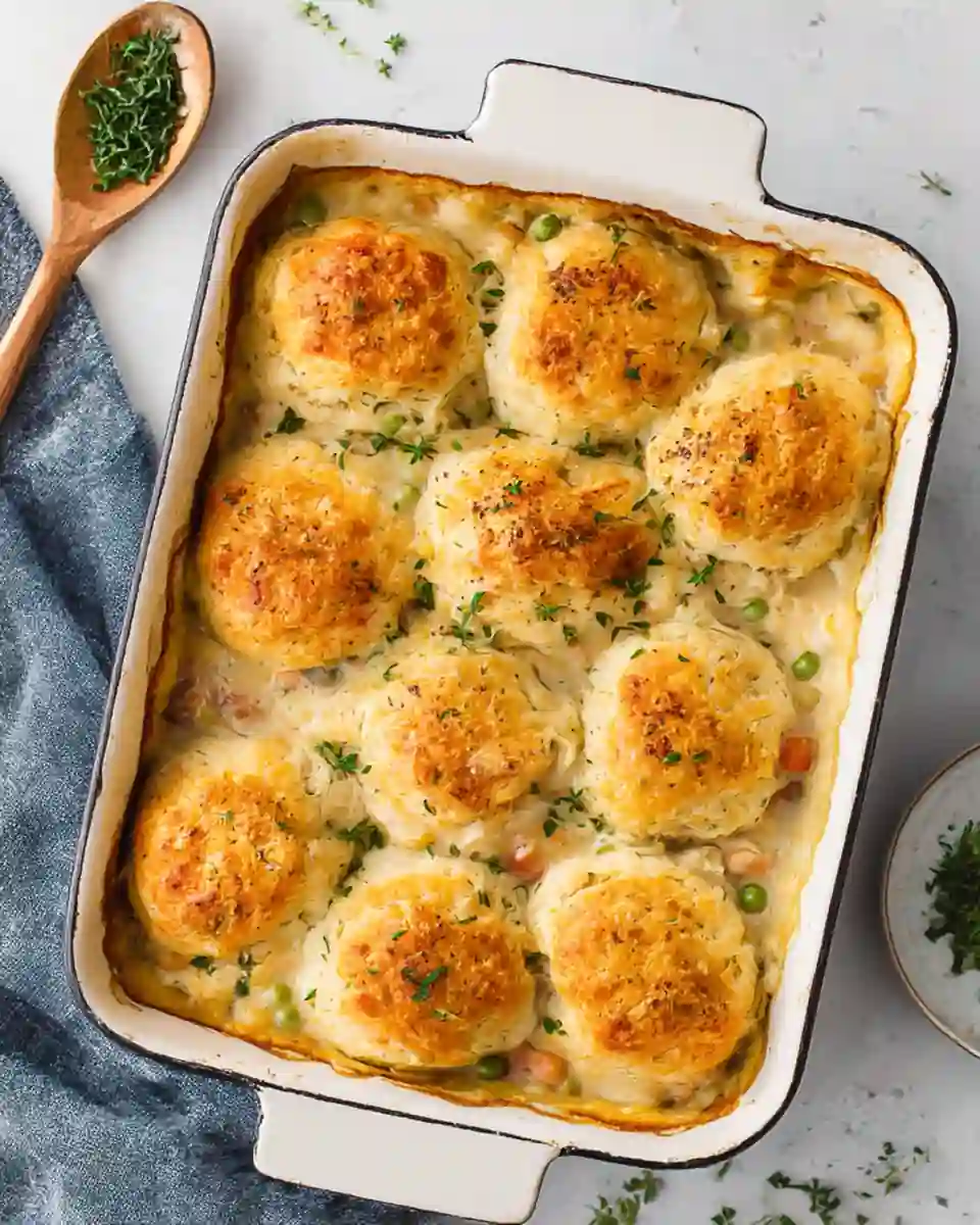 25 Creamy Chicken Recipes for Easy Family Dinners 18 chicken pot pie biscuits 960x1200 1