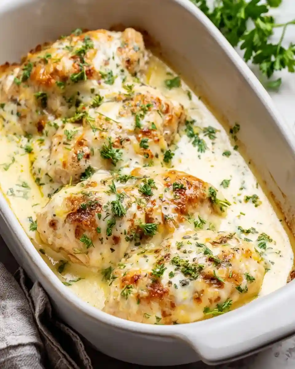 25 Creamy Chicken Recipes for Easy Family Dinners 19 creamy garlic baked chicken pinterest