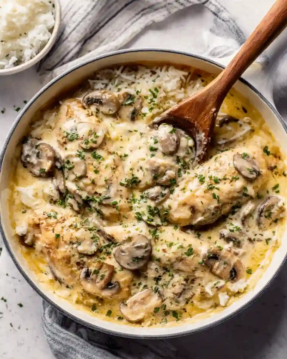 25 Creamy Chicken Recipes for Easy Family Dinners 6 creamy mushroom chicken 960x1200 1
