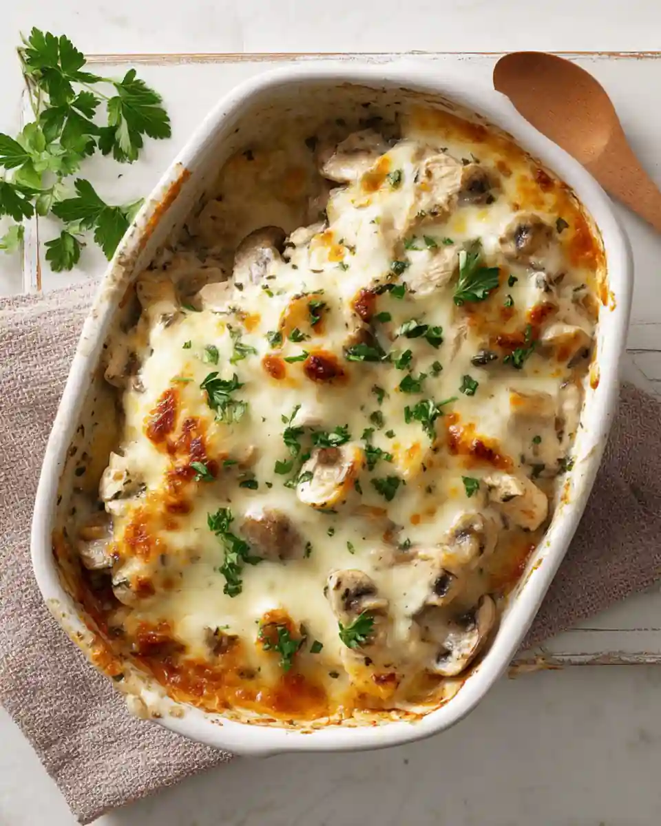 Easy Supper Ideas for Busy Nights 10 creamy mushroom chicken bake 960x1200 1