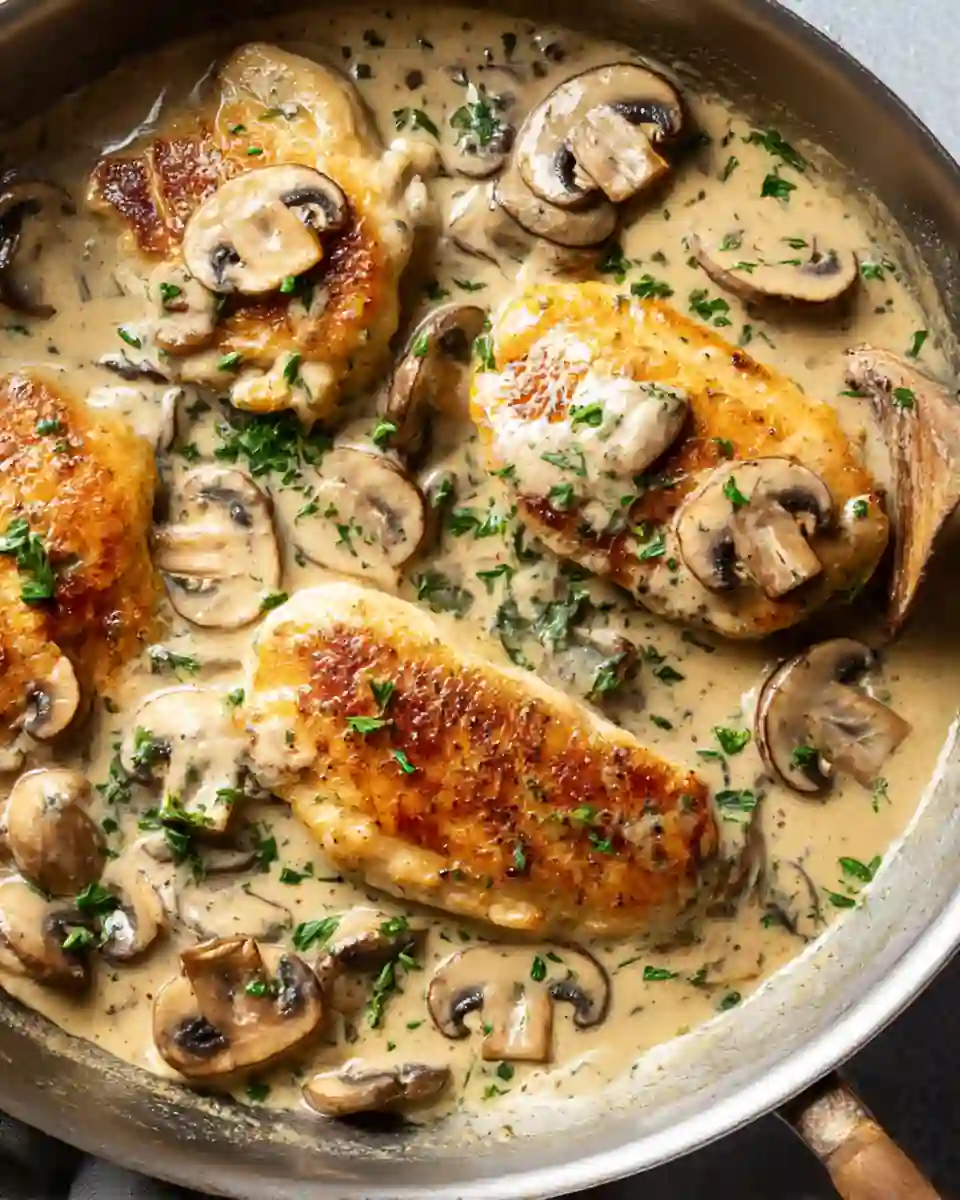 Easy Supper Ideas for Busy Nights 12 creamy mushroom chicken skillet 960x1200 1