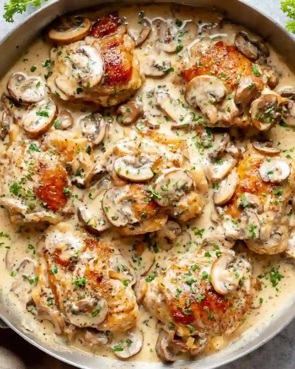 25 Creamy Chicken Recipes for Easy Family Dinners 10 creamy mushroom chicken thighs 960x1200 1