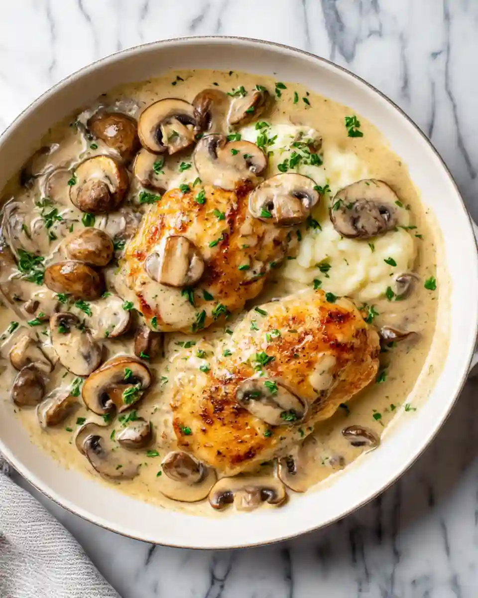 Easy Supper Ideas for Busy Nights 2 creamy mushroom chicken vertical