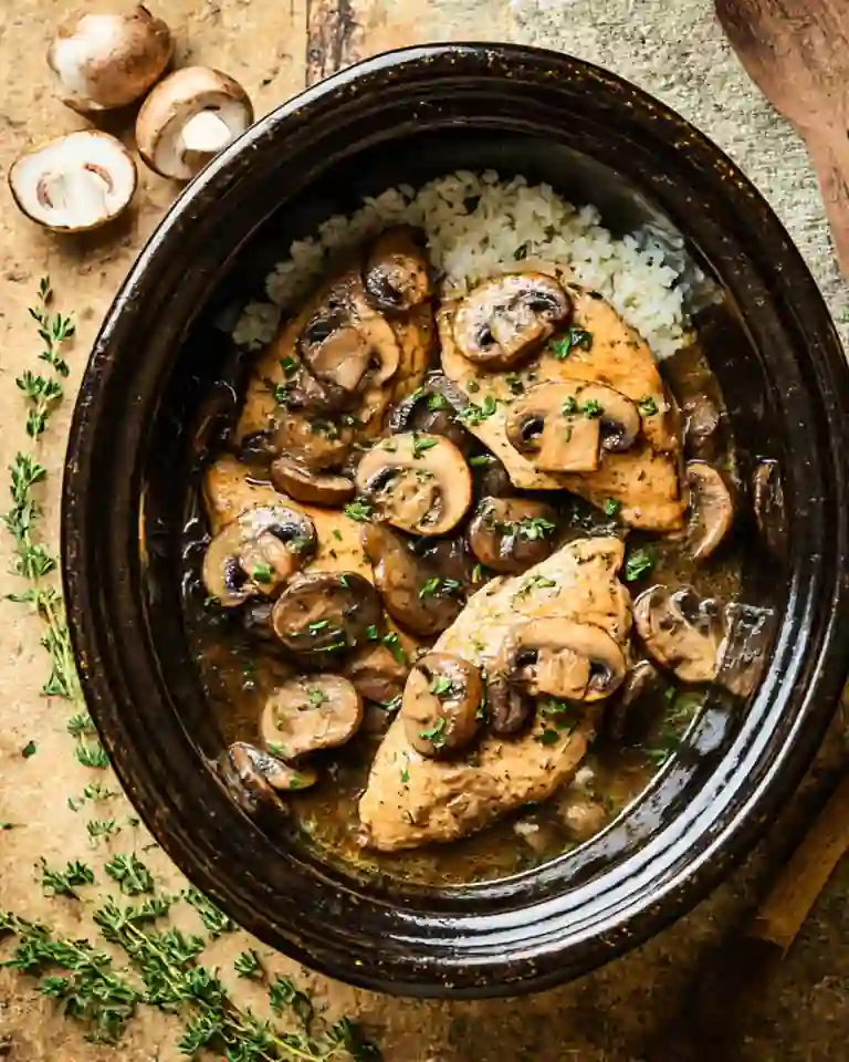 Crockpot Recipes: Easy Crockpot Dishes for Busy Days 5 chicken mushroom rice 960x1200 under50kb