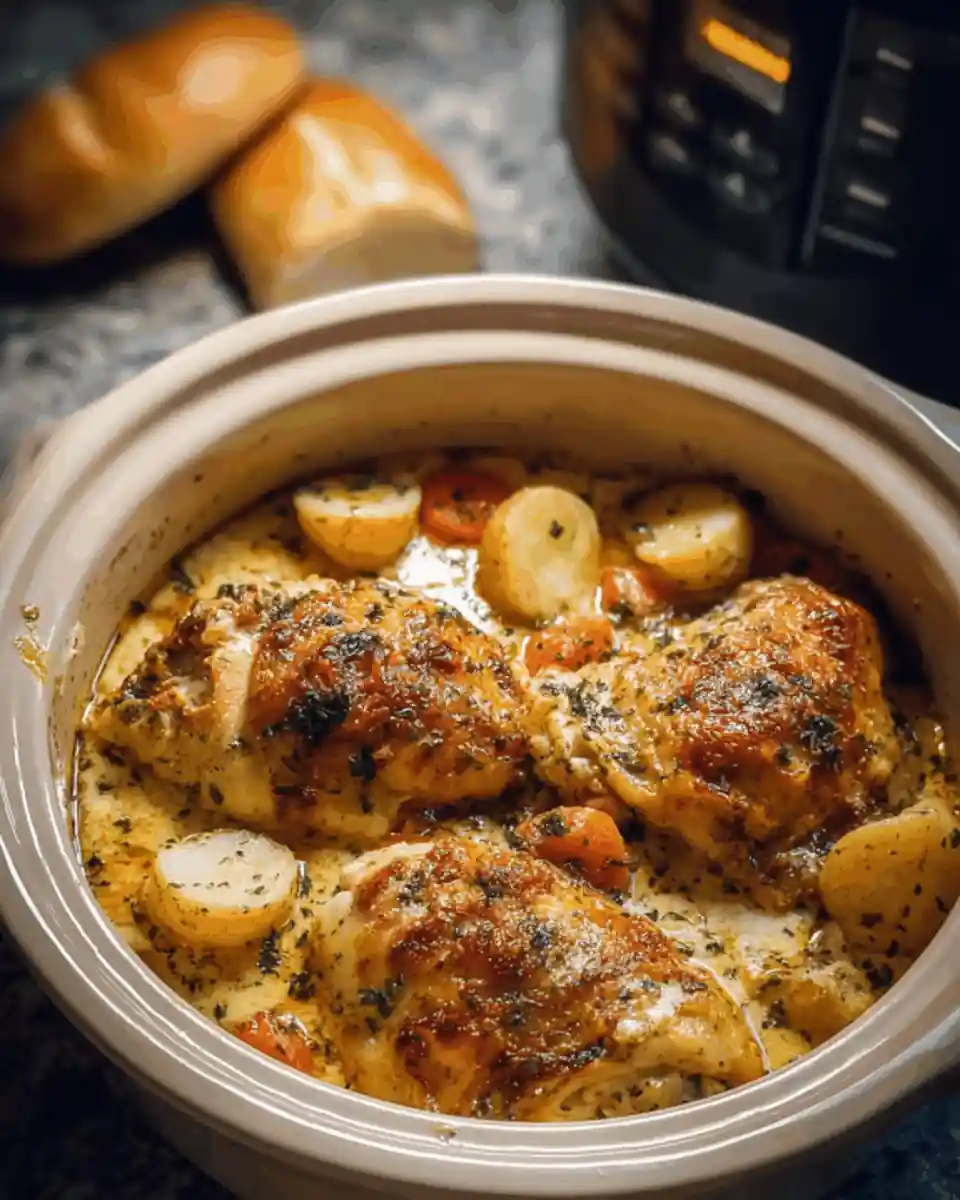 Crockpot Chicken Recipes: 30 Easy Slow Cooker Dinners for Busy Nights 17 creamy herb chicken 960x1200 3