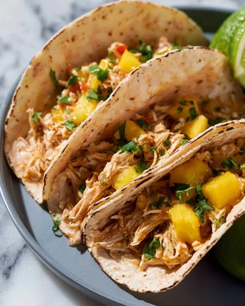 25 Summer Crockpot Recipes for Easy Family Dinners 5 mango pineapple crockpot chicken tacos 2026 04 25 220439 e1778185682783