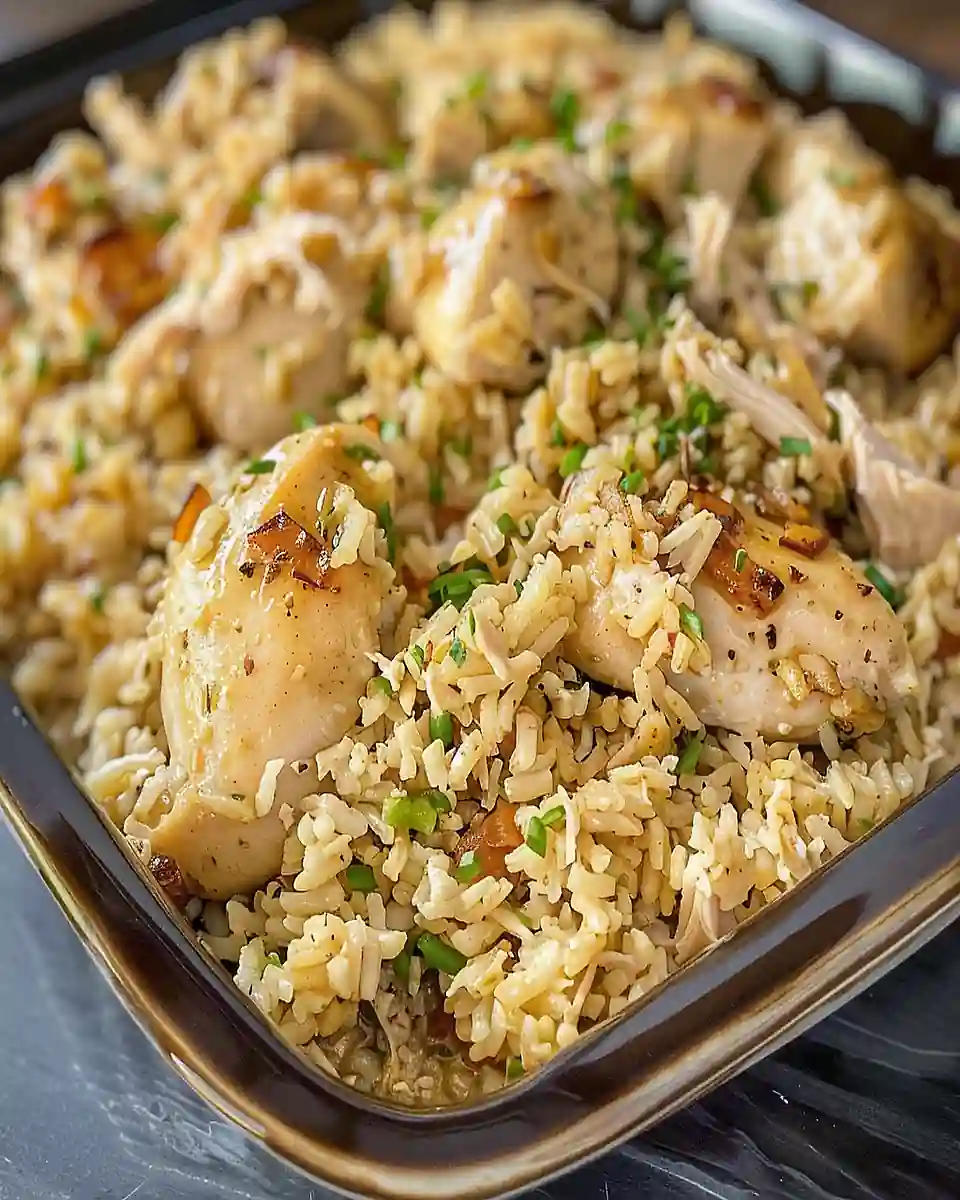 57 Easy Dinner Recipes for Busy Weeknights 39 2aa82980df094a39b86ccf6434a0d79c chicken rice bake