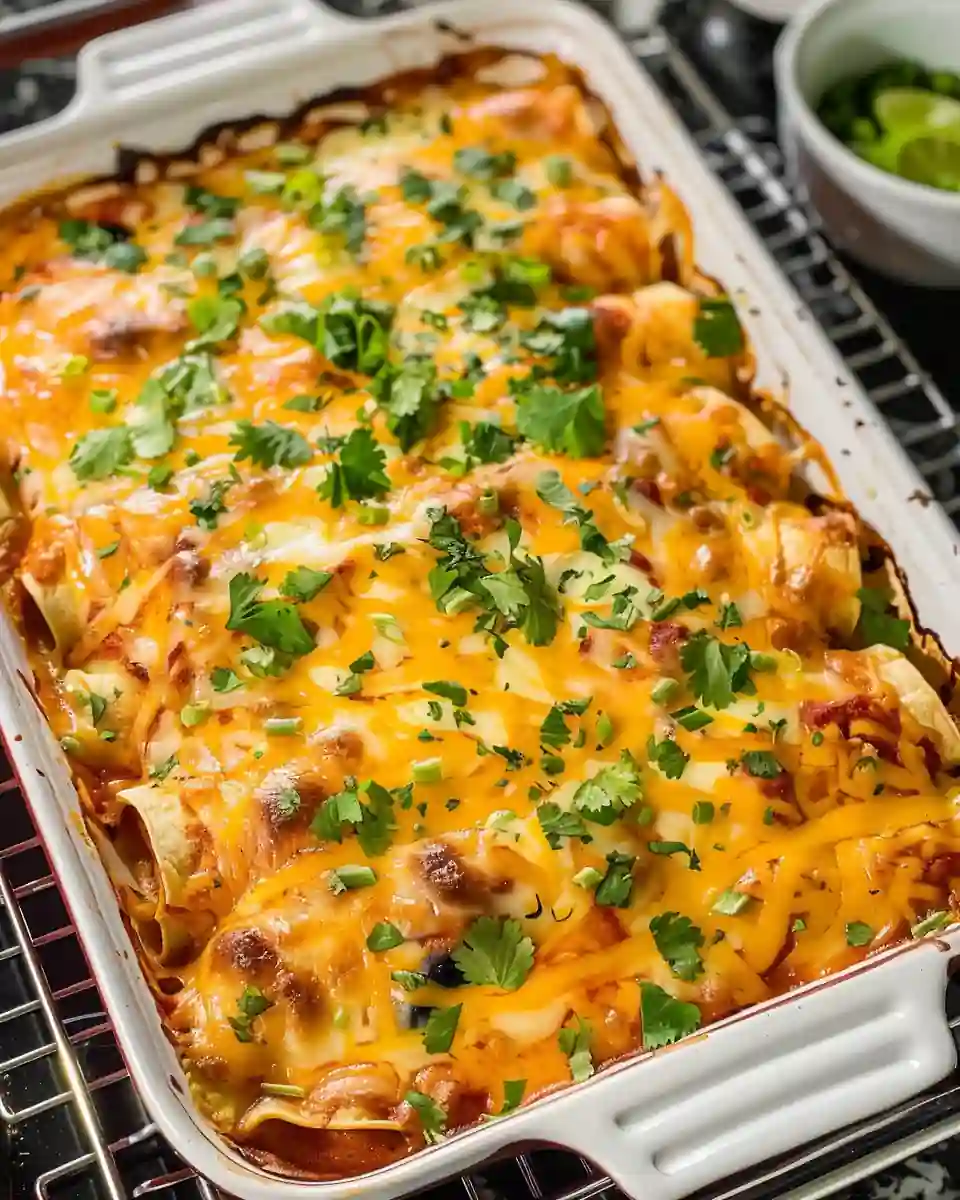 57 Easy Dinner Recipes for Busy Weeknights 27 cheesy chicken enchilada casserole 960x1200 1