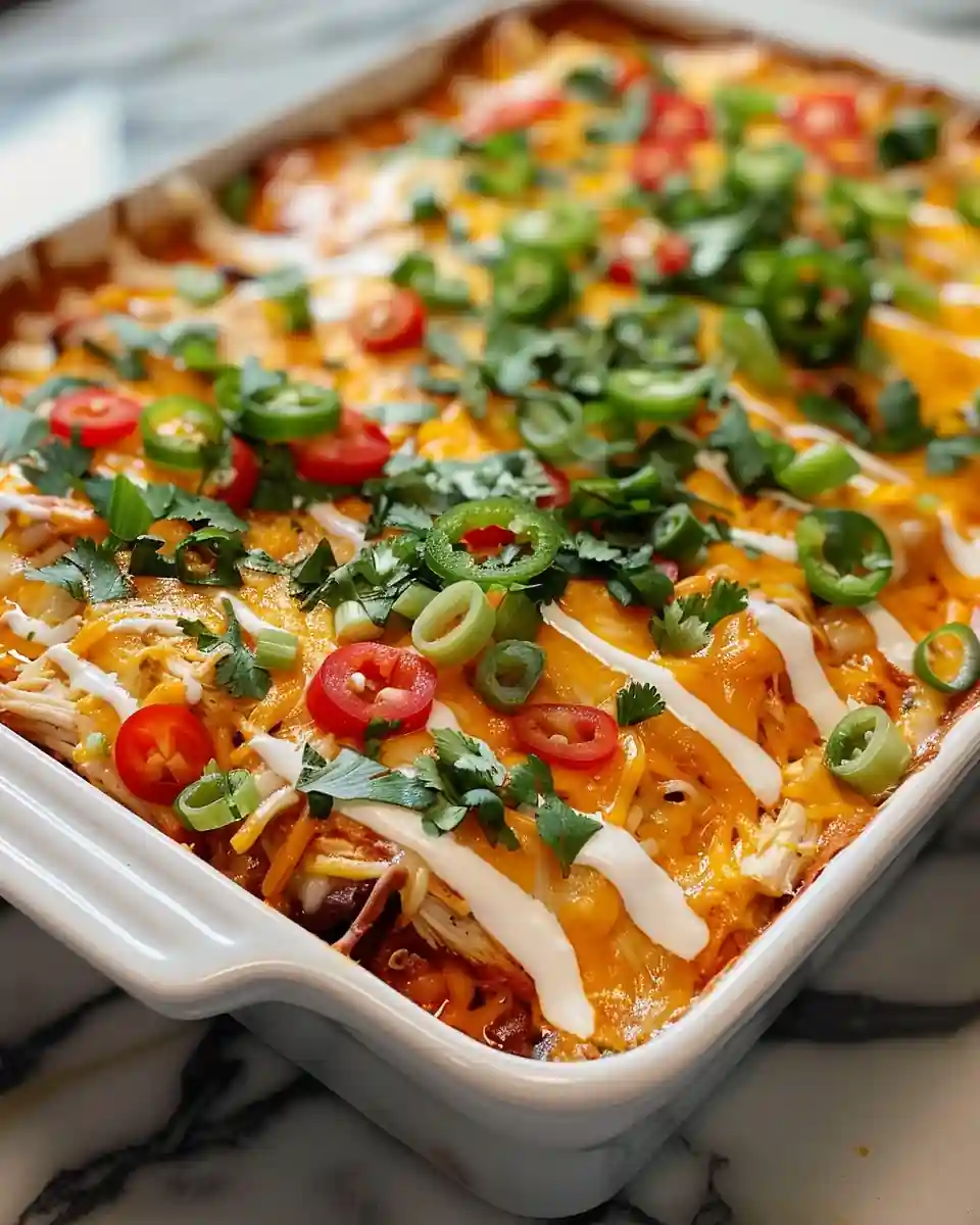 26 Casserole Recipes for Easy Family Dinners 19 chicken enchilada casserole 960x1200 50kb