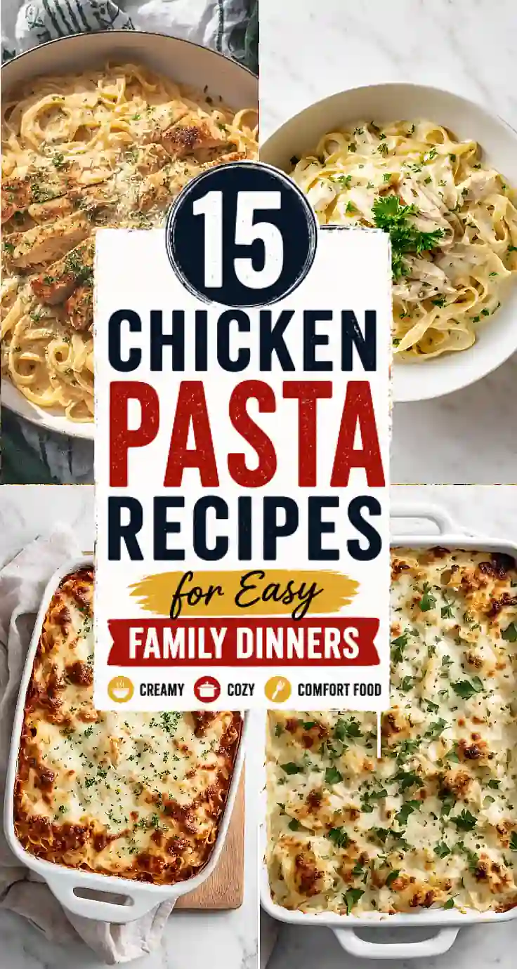 15 Chicken Pasta Recipes for Easy Family Dinners 1 15 Chicken Pasta Recipes for Easy Family Dinners