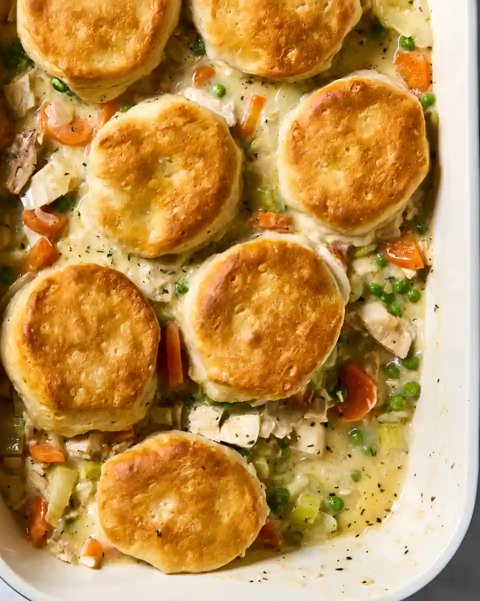 57 Easy Dinner Recipes for Busy Weeknights 28 chicken pot pie biscuit casserole 960x1200 1