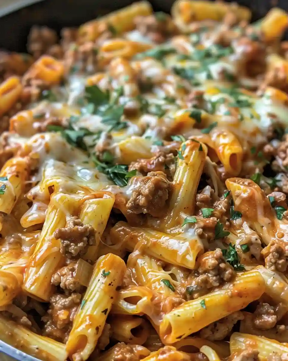 Ground Beef Recipes: Easy Dinner Ideas for Busy Weeknights 16 cheesy beef rigatoni 960x1200 1
