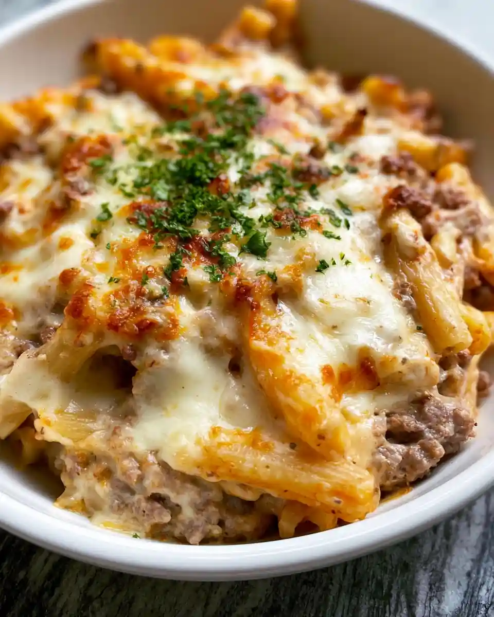 Ground Beef Recipes: Easy Dinner Ideas for Busy Weeknights 10 cheesy ground beef pasta bake 960x1200 1