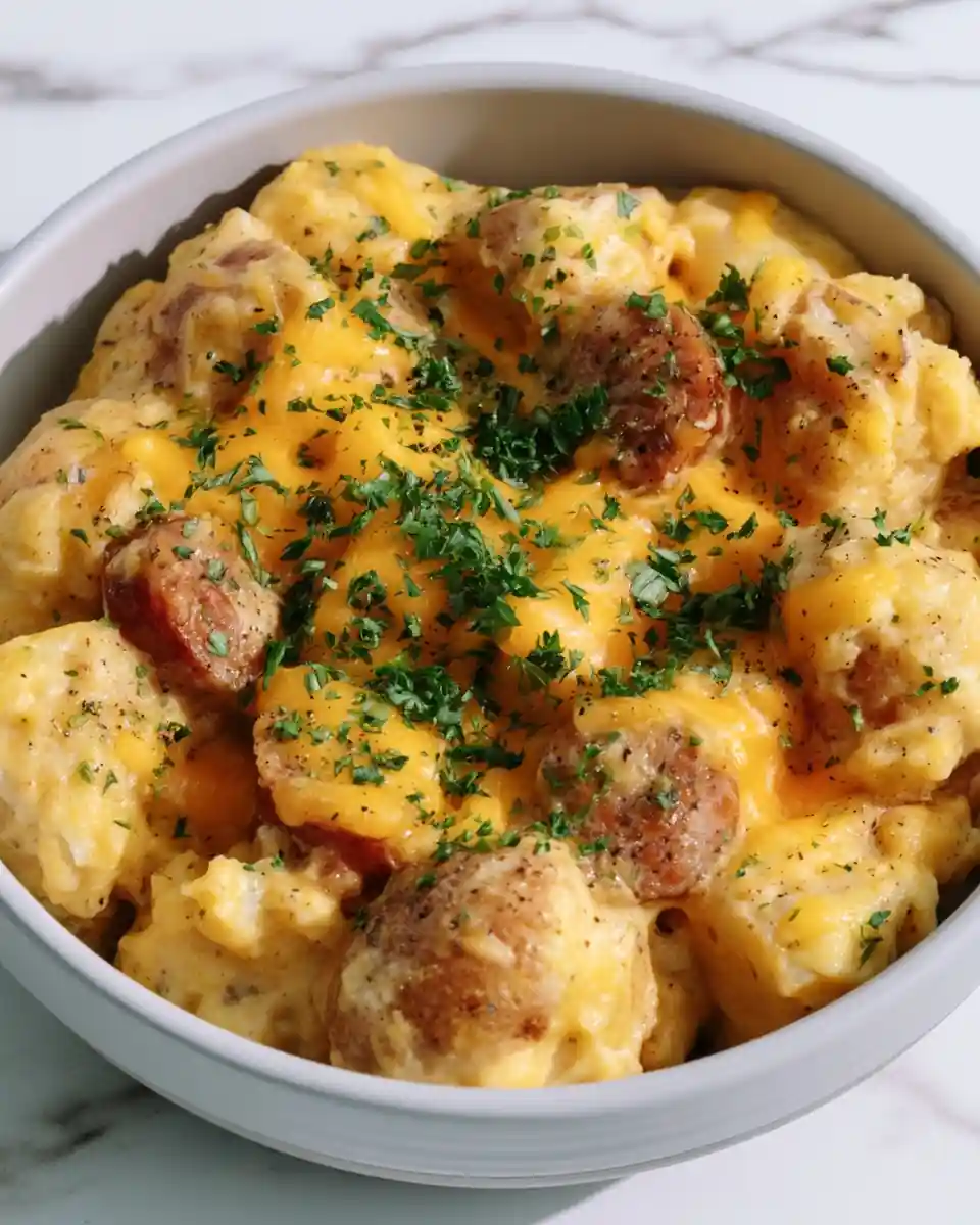 Creamy Sausage & Potatoes Crockpot Dinner 2 Creamy Sausage and Potatoes