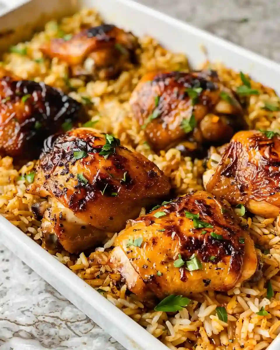 21 Best Chicken Thigh Recipes: Easy, Crispy, and Perfect Every Time 7 chicken thighs rice bake 960x1200 1